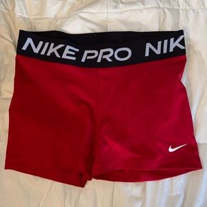 Red Nike pro spandex s